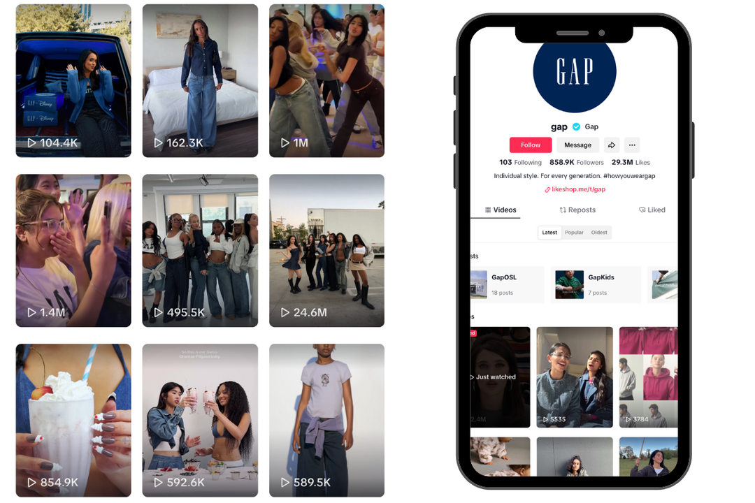 Account TikTok Gap Inc.