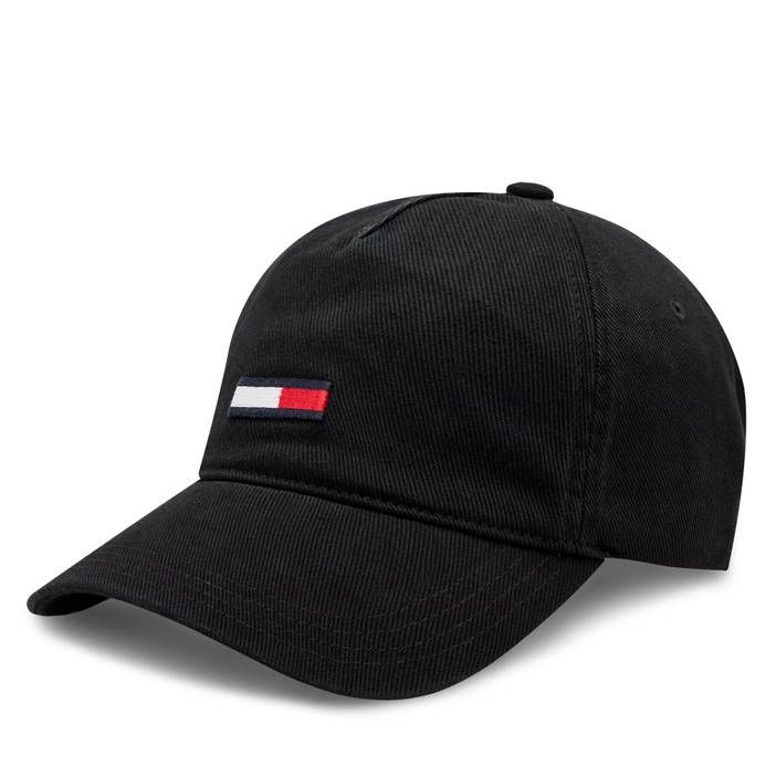 Cap Tommy Jeans Tjm Elongated Flag Denim Cap AM0AM12427 Schwarz | Tommy Hilfiger