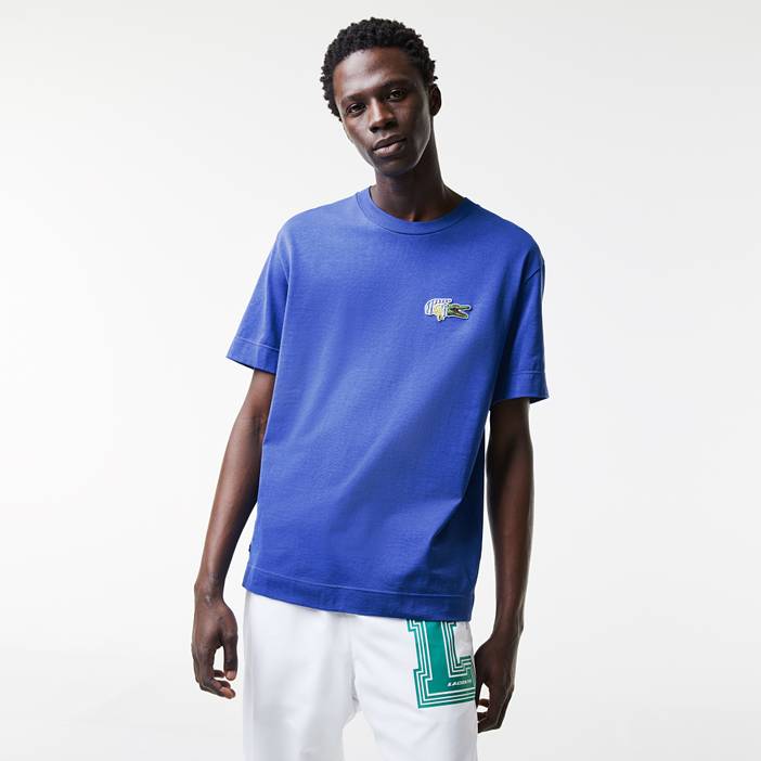 Herren Lacoste T-Shirt mit Comic-Aufnäher | Lacoste