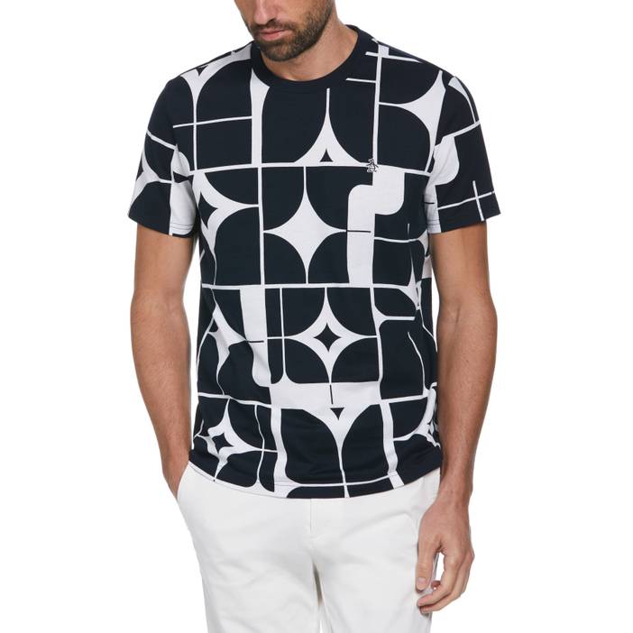 Men's Geometric Print Fashion Short Sleeves T-Shirt | Original Penguin