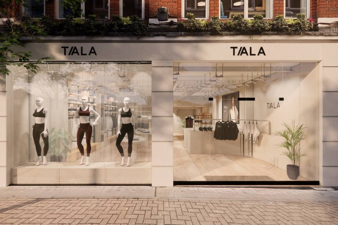 Rendering of new TALA store front on Carnaby Street for Fashion United news