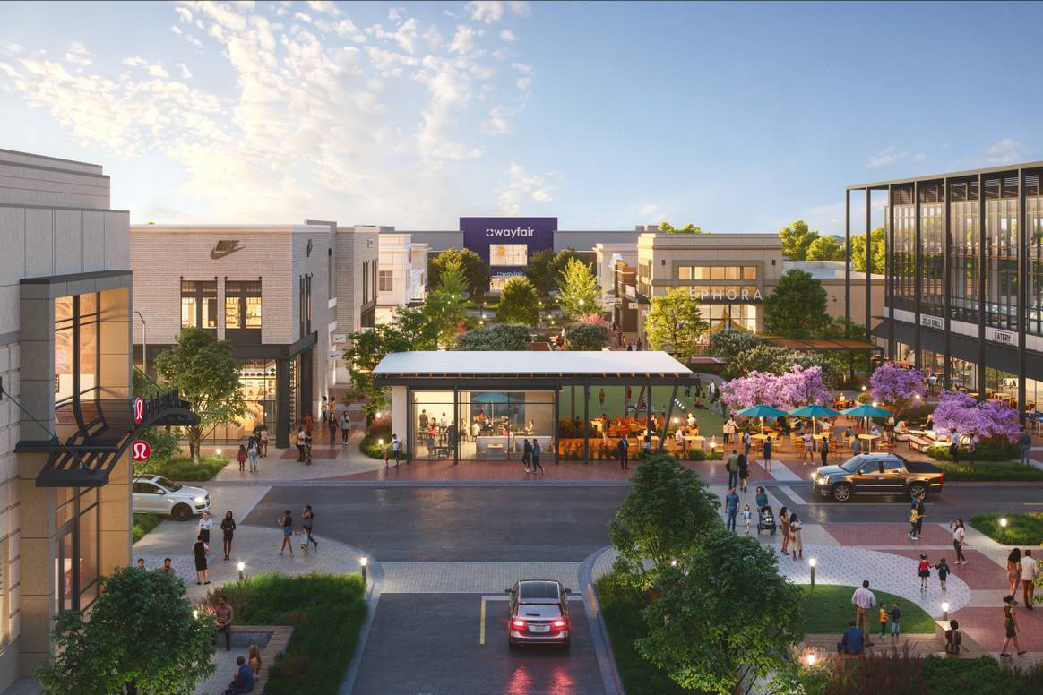 A rendering of The Shops at Northfield.