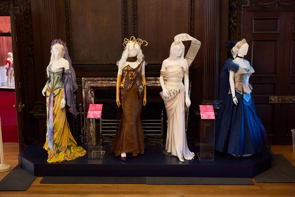 Dress to Impress exhibition at Polesden Lacey, featuring costumes by Wimbledon College of Arts, BA (Hons) Costume for Theatre and Screen students