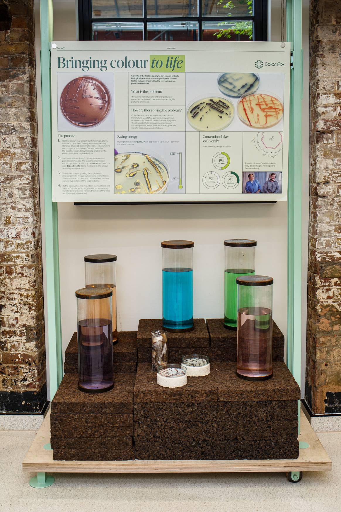 Image: The Mills Fabrica / Fabrica X; 'Biomaterials Reimagined' exhibition, Colorifix