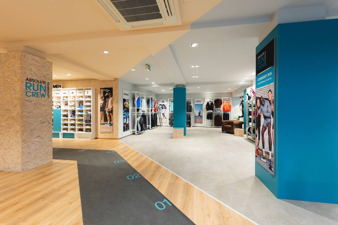 Blick in den neuen Store von Absolute Run in Ludwigsburg