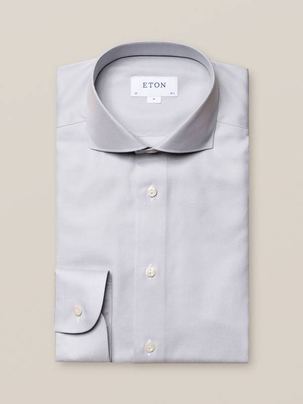 Light Green Cotton Lyocell Stretch Shirt | Eton