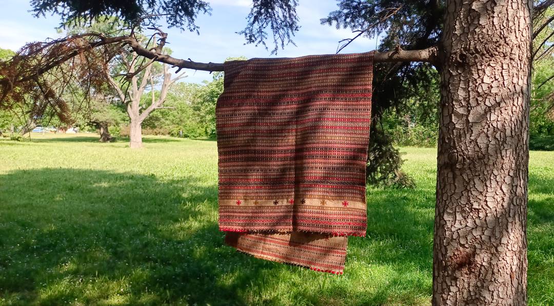My precious! This lovely shawl, gifted to me by a friend, was a trusty travel companion.