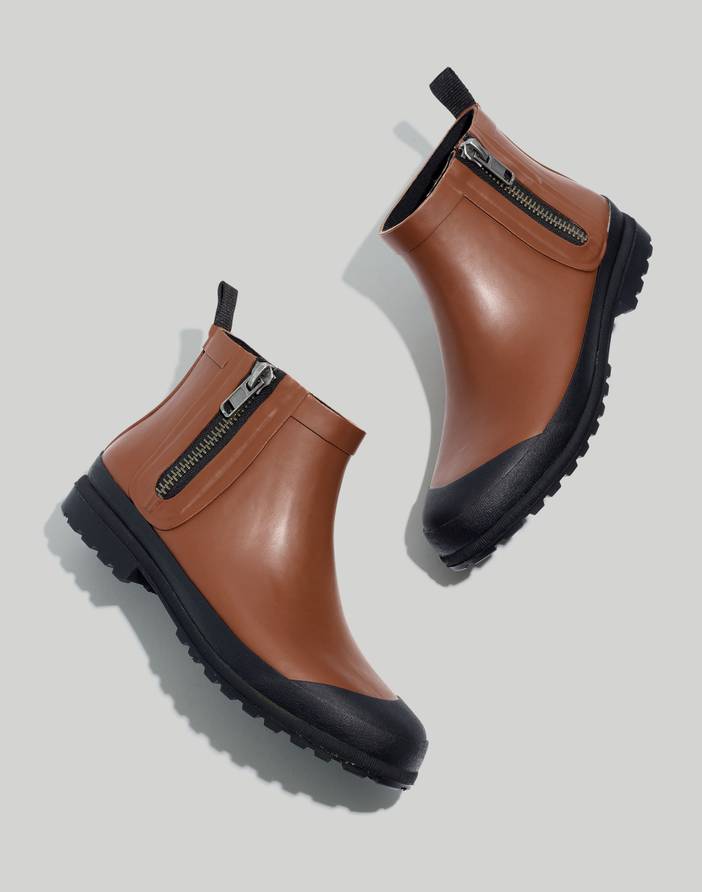 The Zip-Up Lugsole Rain Boot | Madewell