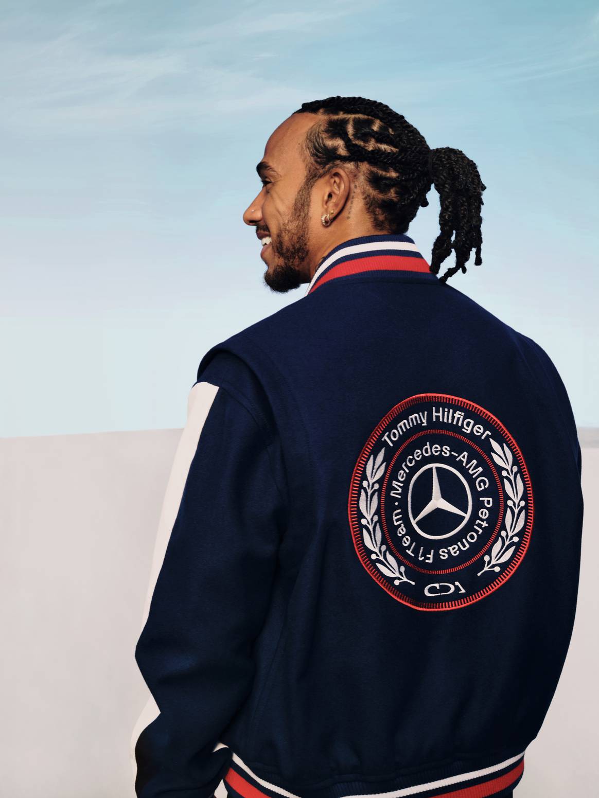 Tommy X Mercedes-AMG F1 X Clarence Ruth campaign featuring F1 driver Lewis Hamilton