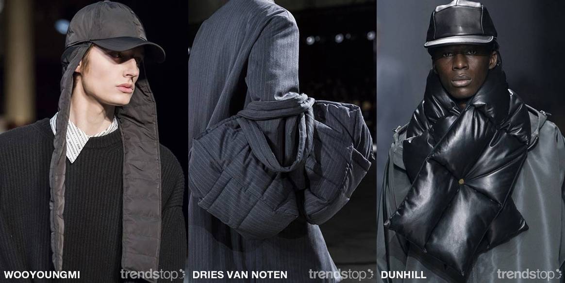 Immagini per gentile concessione di Trendstop, da sinistra a
destra: Wooyoungmi, Dries Van Noten, Dunhill, tutto per l'autunno inverno
2019-20.