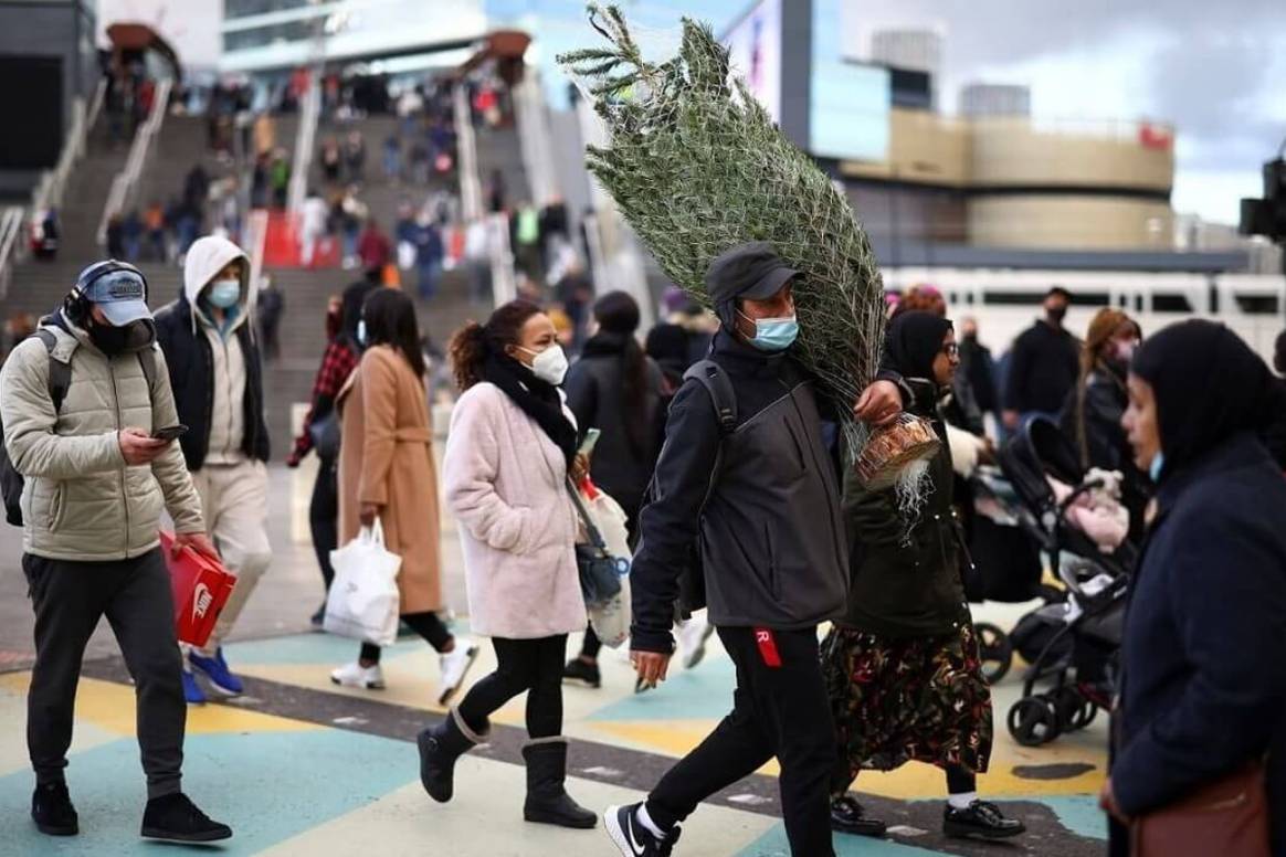 Shoppers out shopping for holiday deals