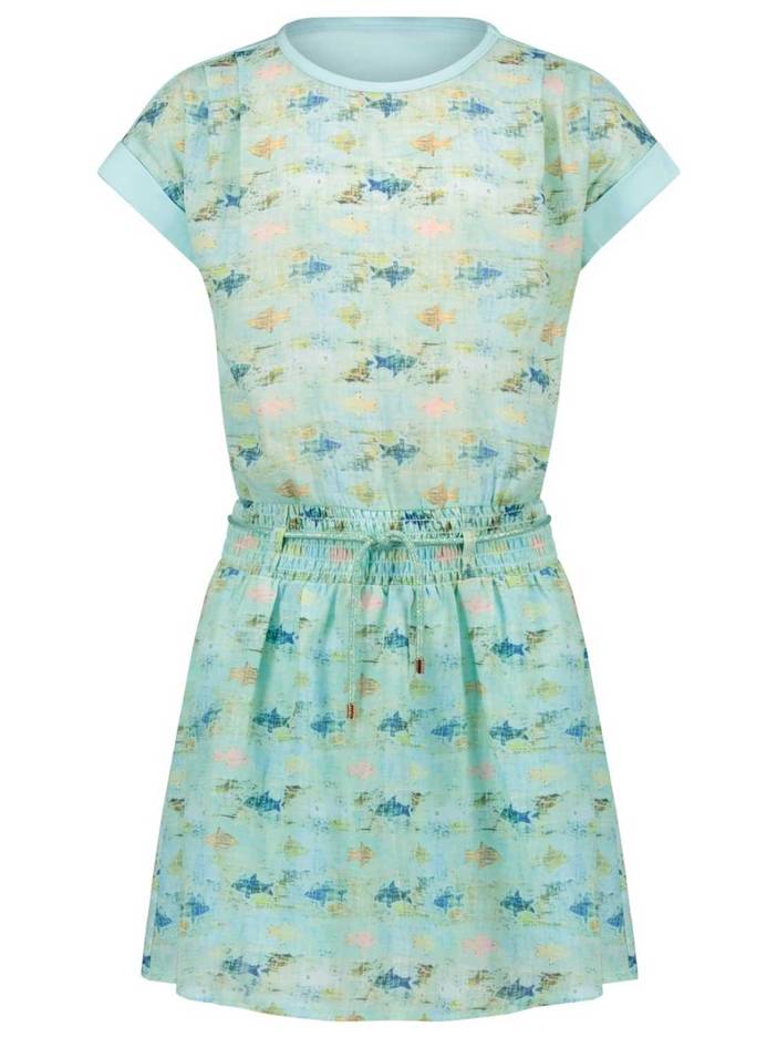 Meisjes Jurk - Maat 116 - All Over Print - Katoen/elasthan | Nono