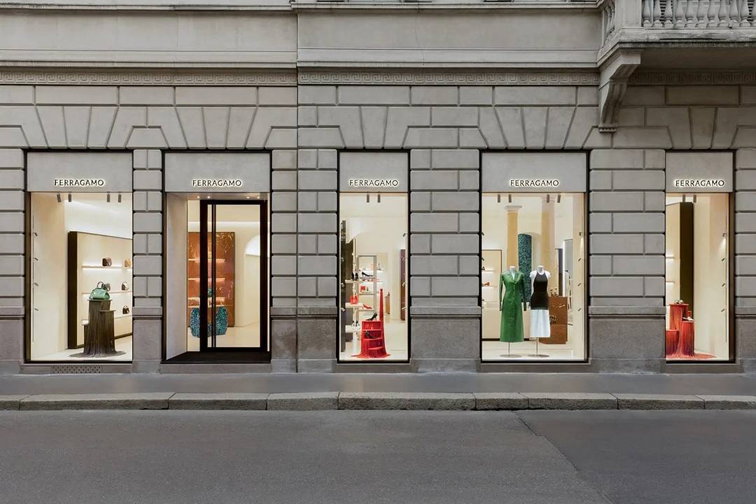 Ferragamo boutique, via Montenapoleone, Milan