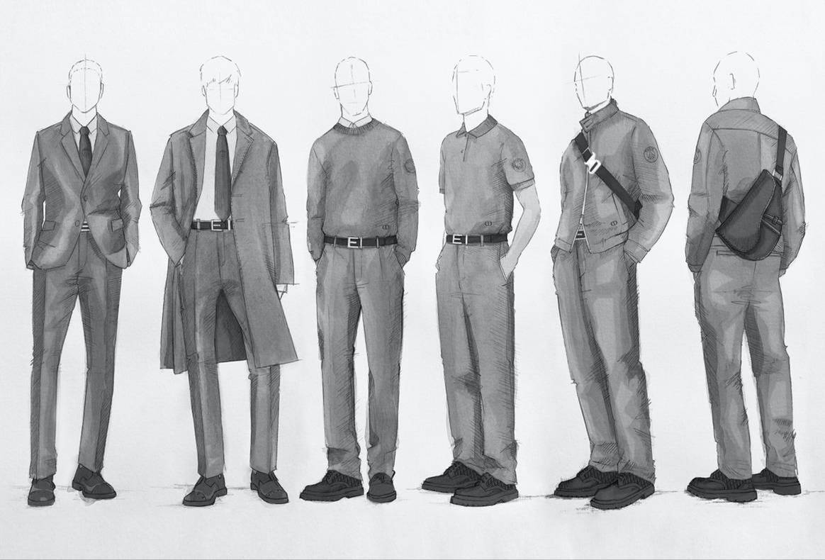 Photo Credits: Colección de Christian Dior para el Paris Saint-Germain, boceto.