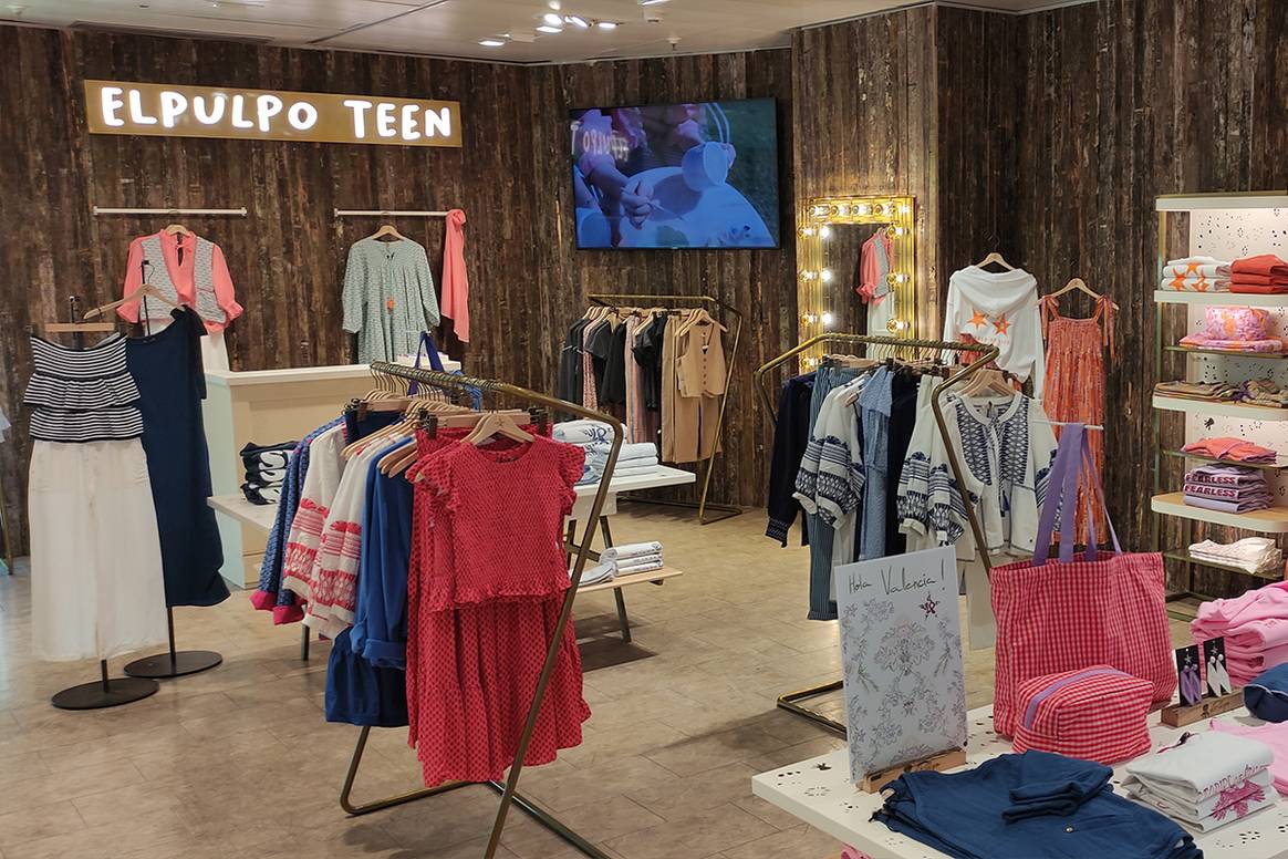 Córner de El Pulpo Teen en un centro comercial de El Corte Inglés.