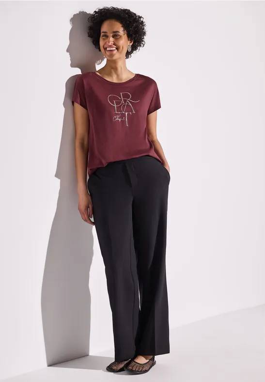 T-shirt avec texte sur film | Street One