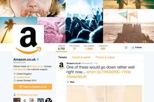 Amazon fastest growing retail brand on social media