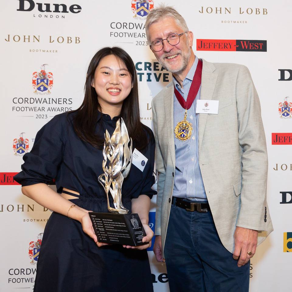 Image: The Worshipful Company of Cordwainers; Cordwainers Footwear Awards 2023 winner - Jihwi Ahn from De Montfort University