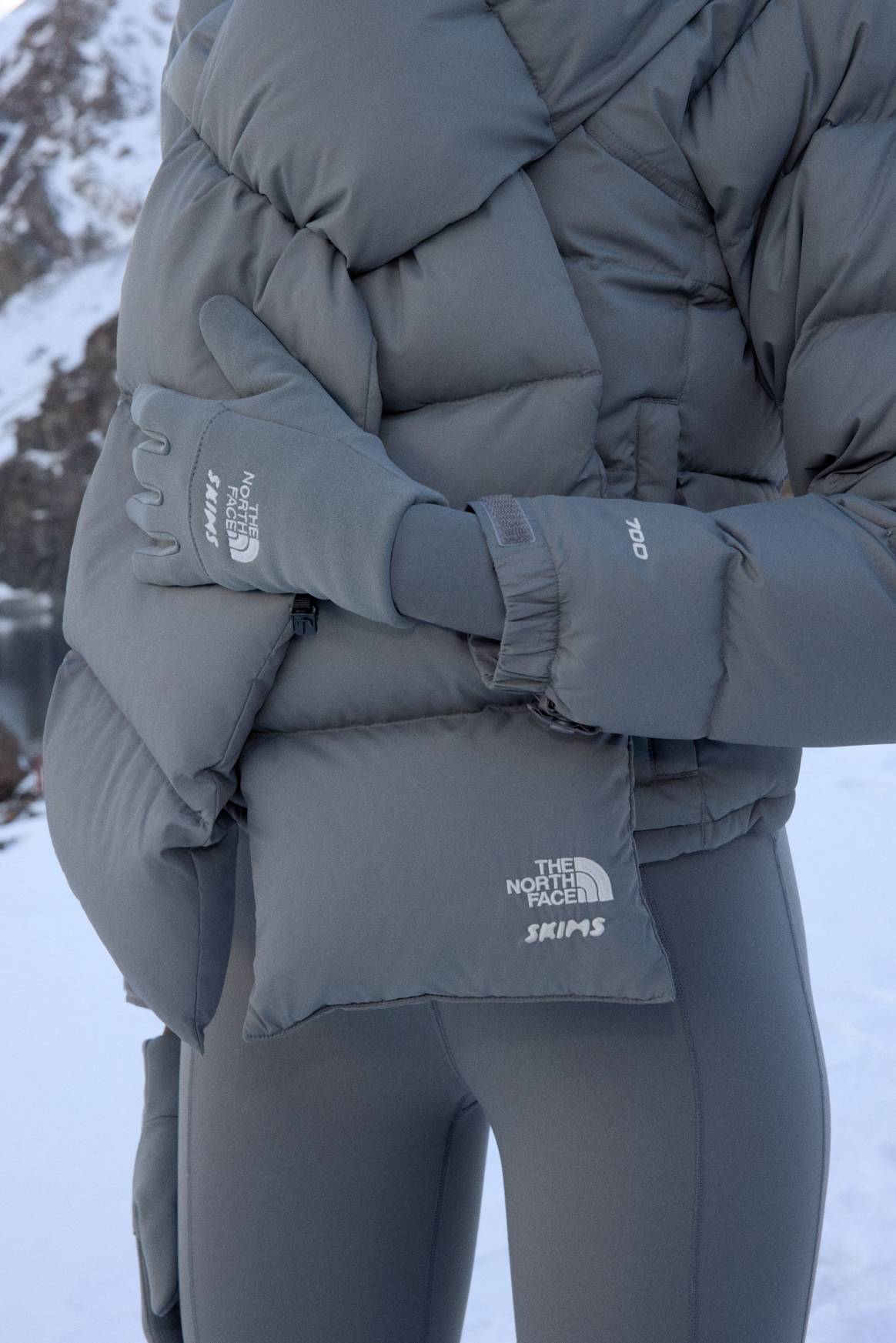 The North Face x Skims collection campaign