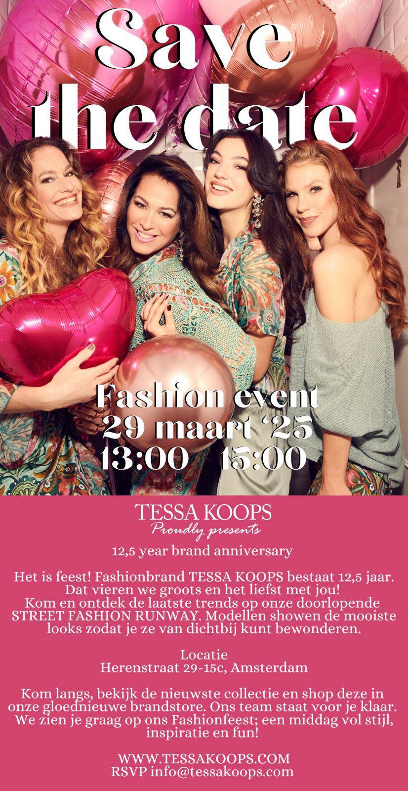 Tessa Koops 12,5 Jubileum uitnodiging