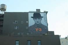 Y-3 painted billboard