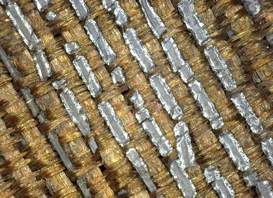 Het ingeweven zilver. Beeld: Museum Kaap Skil