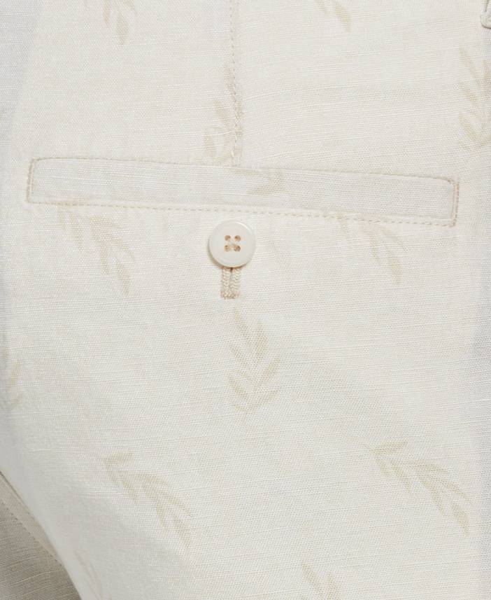 Men's Linen Blend Tropical Leaf Print Shorts | Cubavera