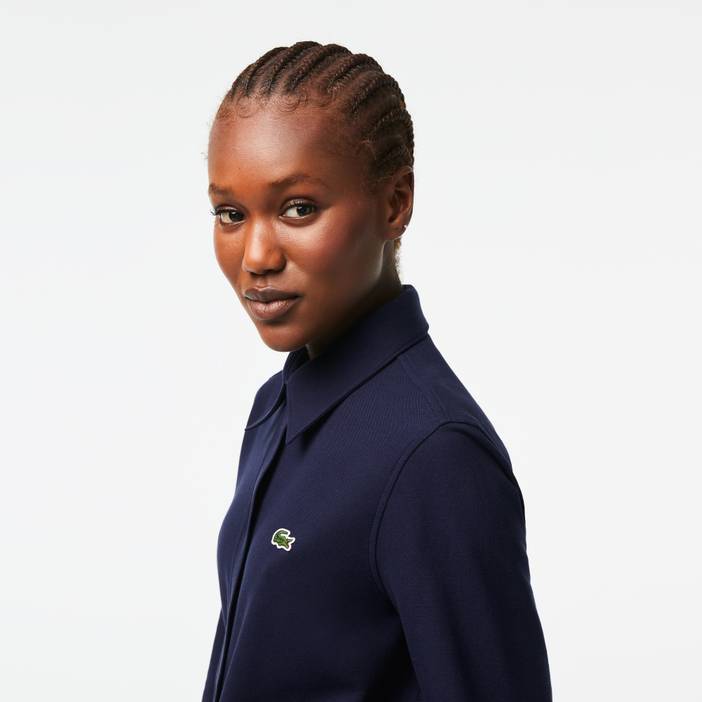 Damen Lacoste Bluse mit French-Kragen aus Baumwoll-Piqué | Lacoste