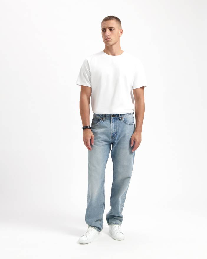 Larry Loose Vintage Blue - Duurzame Mom Jeans - Vintage Blauw | KUYICHI