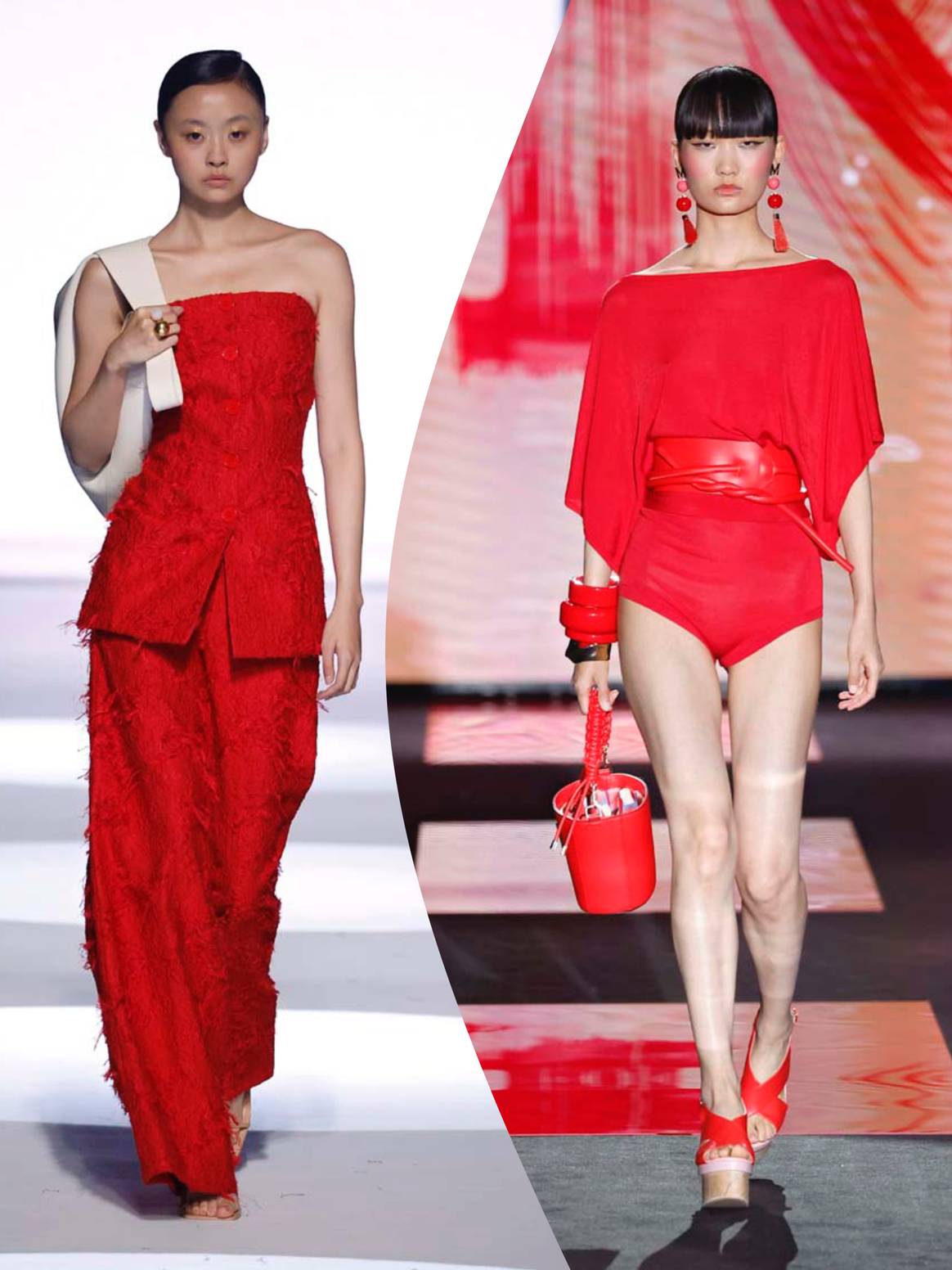 Looks en rojo.