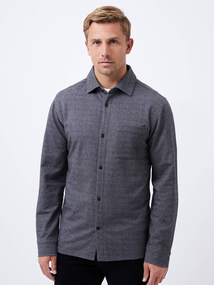 Single Pocket Long Sleeve Shirt Dark Grey | French Connection