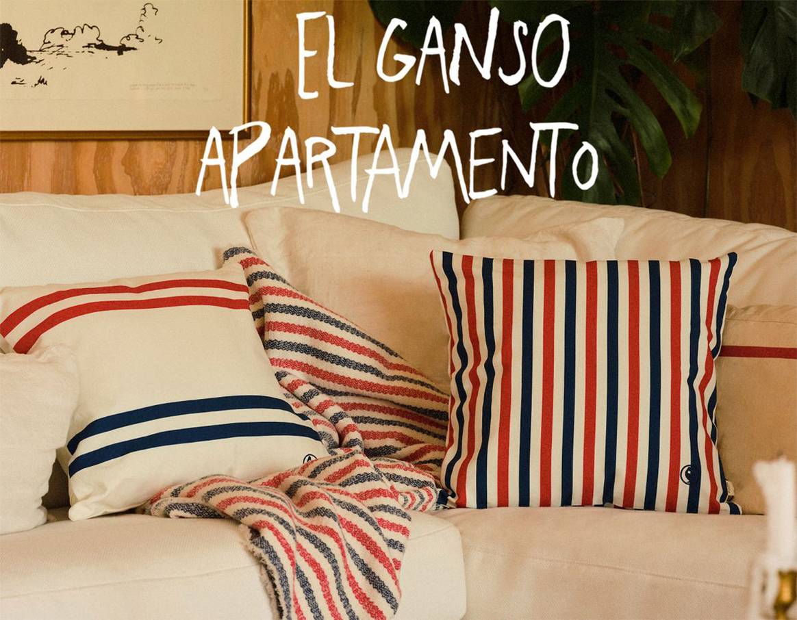 Artículos de la nueva línea de hogar “El Ganso Apartamento” de El Ganso, fotografía de campaña.