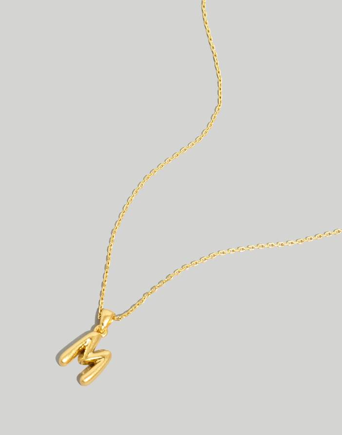 Puffy Letter Pendant Necklace | Madewell