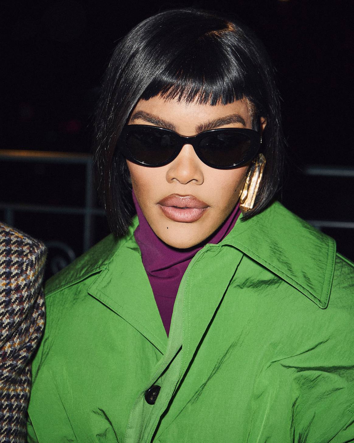 Teyana Taylor at Saint Laurent's SS26 show.