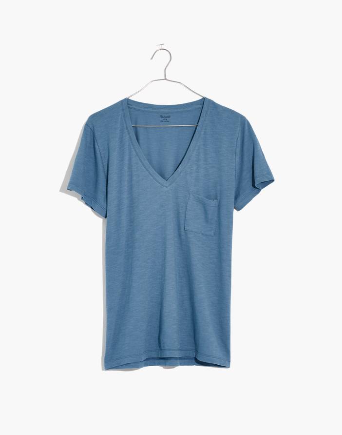 Whisper Cotton V-Neck Pocket Tee | Madewell
