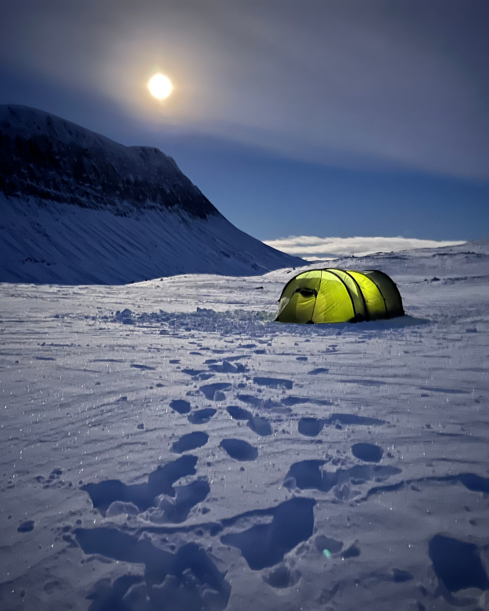Sanne Dirven on expedition in Lapland.