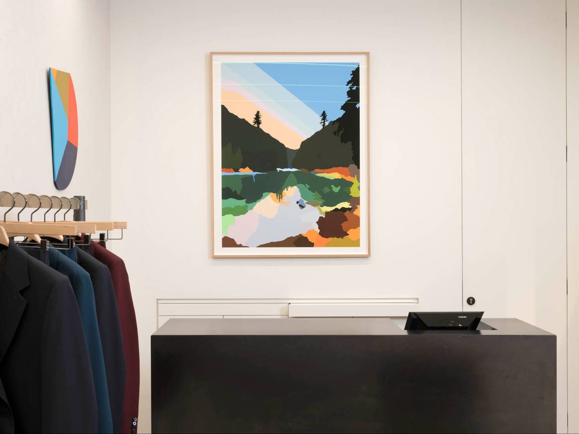 Kunst achter de kassa. Beeld: Arjan Bronkhorst via Paul Smith