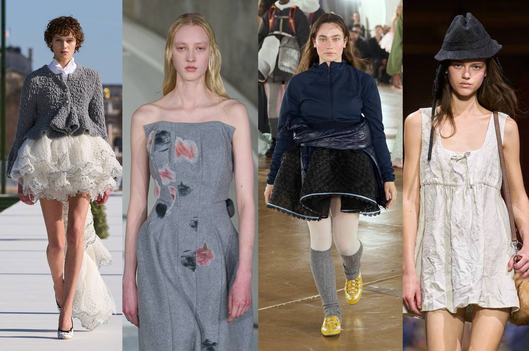 De gu. à dr. : Dior, Alainpaul, Cecilie Bahnsen, Miu Miu FW26.