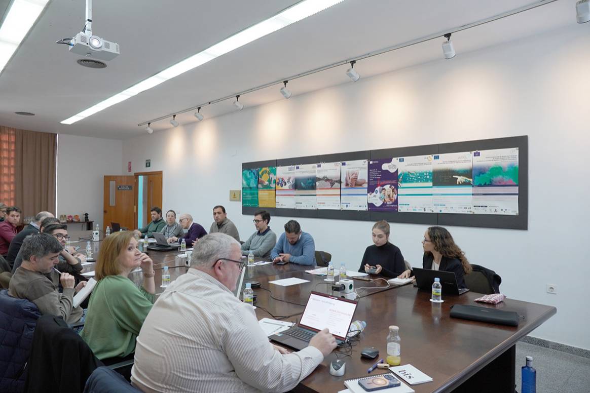 Primera reunión de trabajo del proyecto Remain, desde las instalaciones del Centro Tecnológico del Calzado Inescop de Elda, Alicante (España).