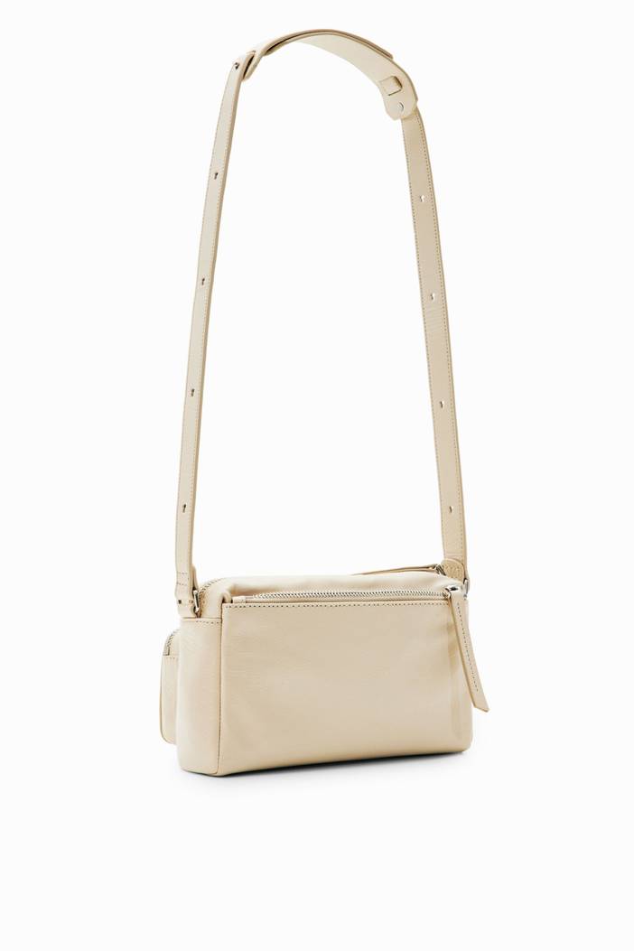 Small pockets leather crossbody bag | Desigual