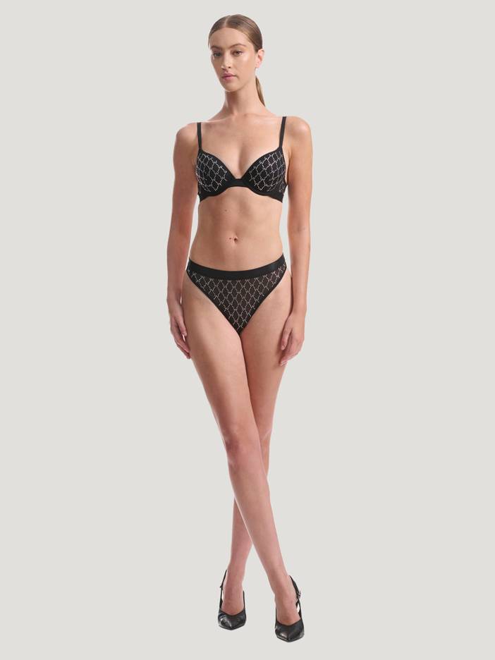 Sheer Logo Spark Push-Up Bra | Wolford