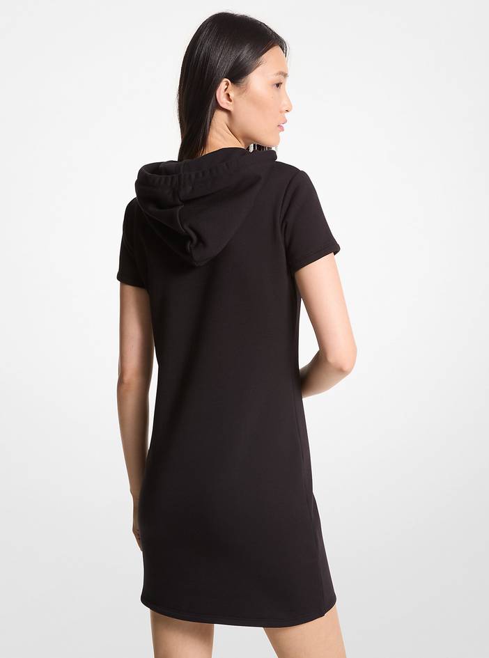 MK Empire Logo Organic Cotton Terry Hoodie Dress | Michael Kors