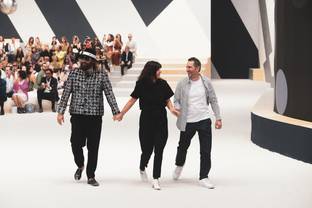 Virginie Viard presents Chanel's Haute Couture collection surrounded by her collective