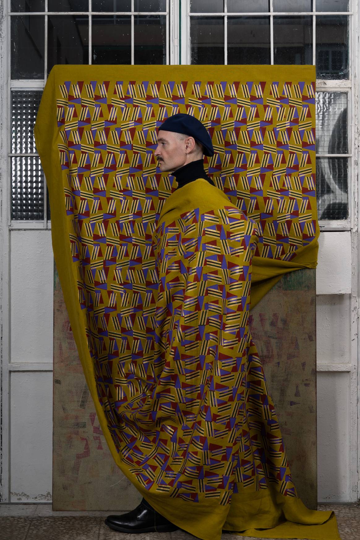 Federico Antelo Granero in his textile experimentation workshop.