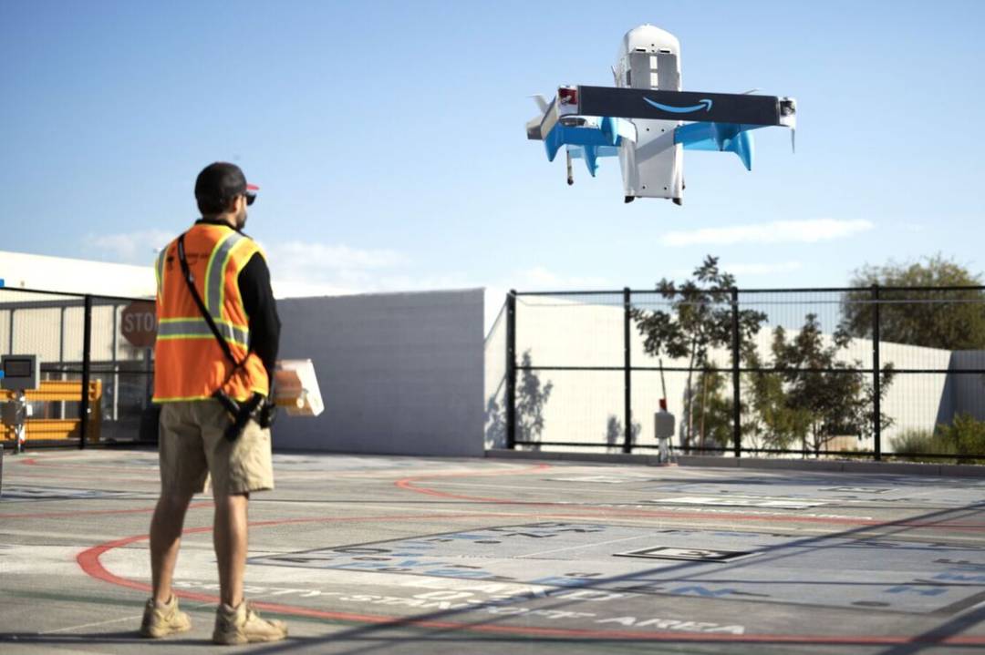 Imagen de los drones de Amazon