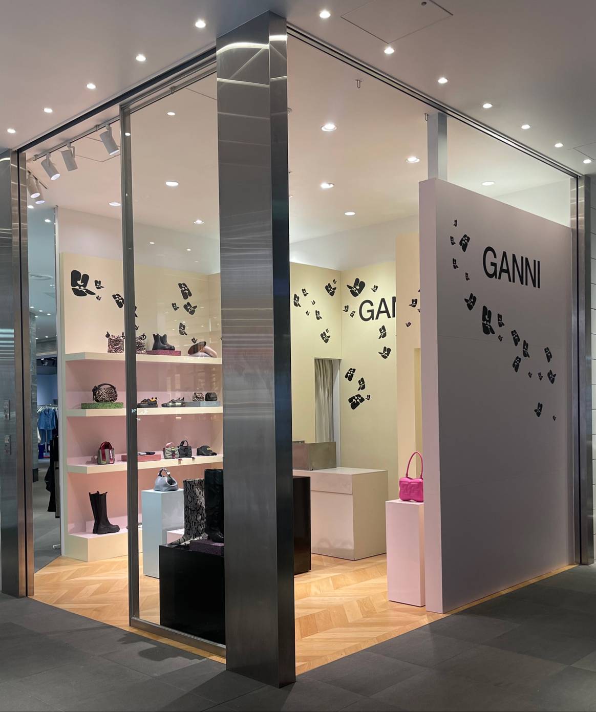 Ganni's pop-up store in Tokyo.