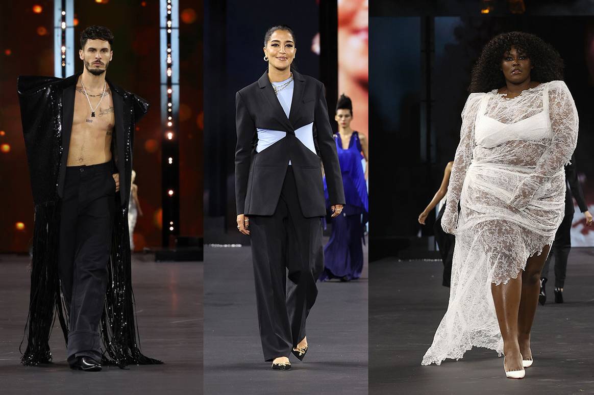 Courtesy of LOréal Paris ©Getty Images - Peter White. Baptiste Giabiconi, Leila Bekhti, Yseult.