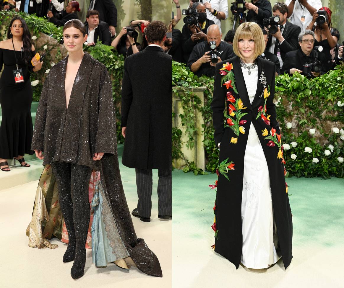 Alison Oliver y Anna Wintour en Loewe.