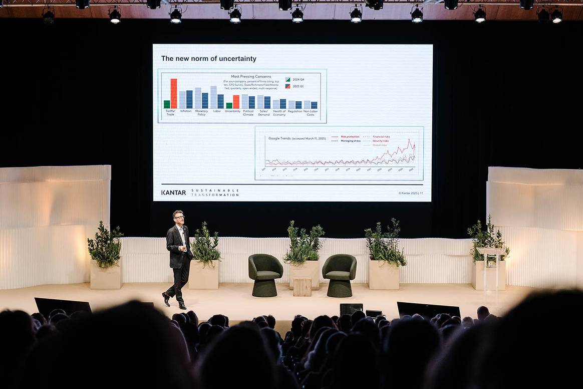 Jonathan Hall of Kantar spoke about “the new norm of uncertainty”.