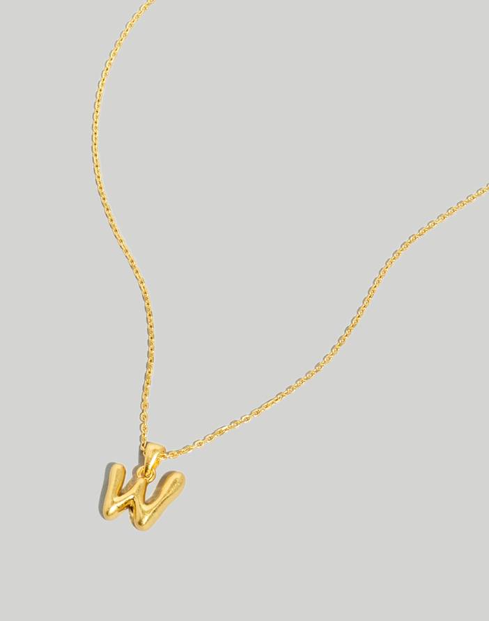 Puffy Letter Pendant Necklace | Madewell